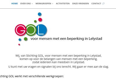 Het GOL, voor mensen met een beperking, heeft een vernieuwde website